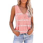 ETCYY Women's Sleeveless V Neck Tank Tops Summer Trendy 2026 Causal Cute Printed Loose Fit Workout Athletic Yoga Shirts