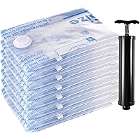 MEIQIHOME 7 Medium Vacuum Storage Bags (28"x20") Space Saver Bags for Clothes Pillows Blankets Comforters with Hand Pump