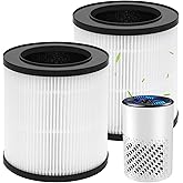 KJ067L Replacement Filter Compatible with MOOKA KJ067L Air Purifier, H13 True HEPA Filter, 3-Stage Filtration System, 2 Pack