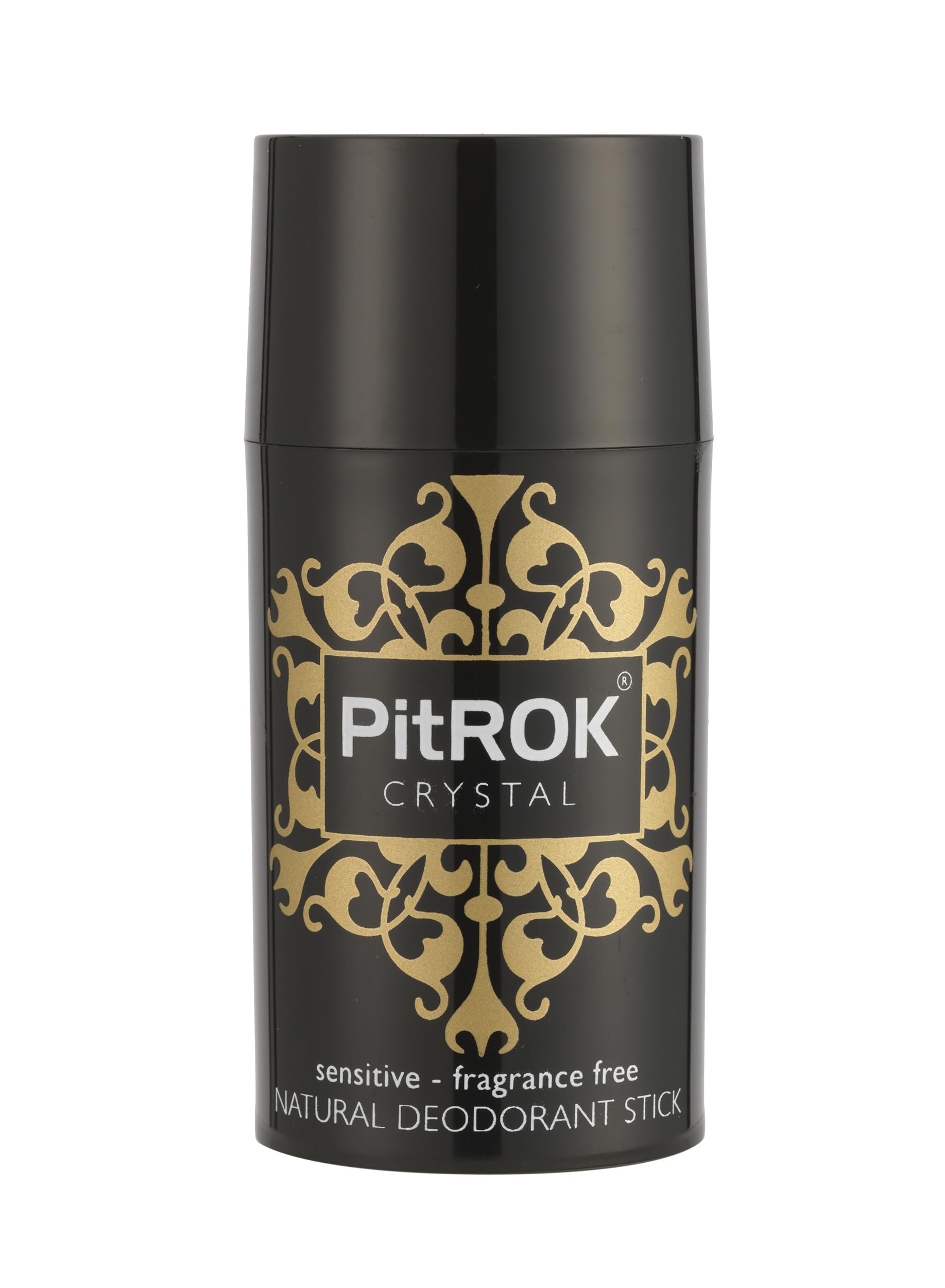PitROK Original Crystal Natural Deodorant Stick 1x100g. Refillable 'Push-Up' Format. Vegan, Cruelty Free, Fragrance Free. Sensitive Skin.