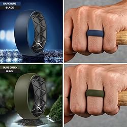 Egnaro Silicone Ring Men 1/4/6/7 Multipack of