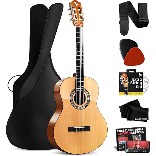 Amazon.com: Pyle Beginner Acoustic Guitar Kit, 3/4 Junior Size All
