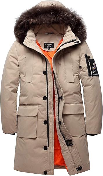 Jacken Mantel Westen Herren Warm Ente Daunenjacke Pelzkragen Dick Winter Mit Kapuze Mantel Parka Kleidung Accessoires