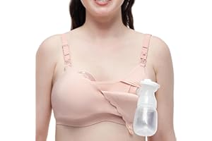 Momcozy 4-in-1 Hands-Free Pumping Bra with Cooling Fabric & Jelly-Strip Support, Nursing & Breast Pump Bra for All-Day Wear