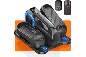 FRYLINE Under Desk Elliptical Machine for Home Ellipse Leg Exerciser for Seniors with Remote Control Quiet & Portable Electric Seated Pedal Exerciser with 6 Adjustable Speeds
