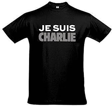 Wizuals Original Je Suis Charlie T Shirt Charlie Hebdo Maglietta Sono Charlie Prodotto Manica Il Logo Amazon It Abbigliamento