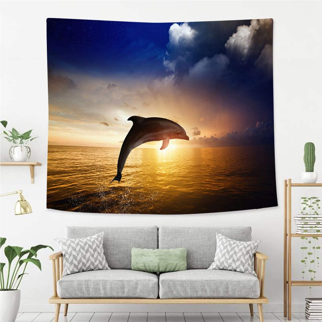 RLDRESS Dolphin Tapestry,Creative Tapestry Wall Hanging