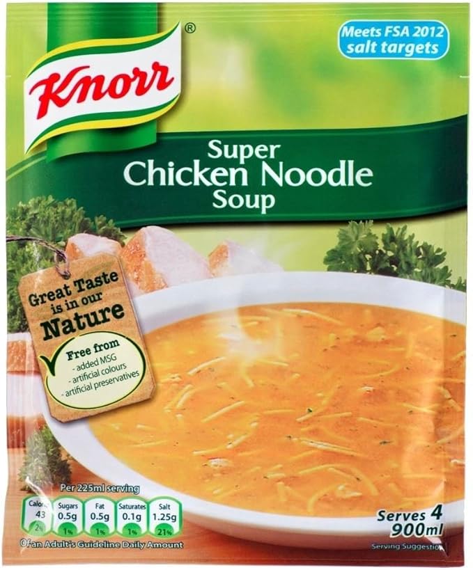 Amazon Knorr Super Chicken Noodle Soup 51g クノールスーパーチキンヌードルスープ 51グラム クノール レトルト 料理の素 通販