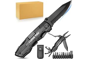 WILLUCK Gifts for Him Boyfriend Husband,"I LOVE YOU" Fathers Day Unique Gifts for Him,Multitool Knife,Christmas Stocking Stuffers,Anniversary Birthday Gifts Idea,Valentines Day Unique Gifts for Him Dad