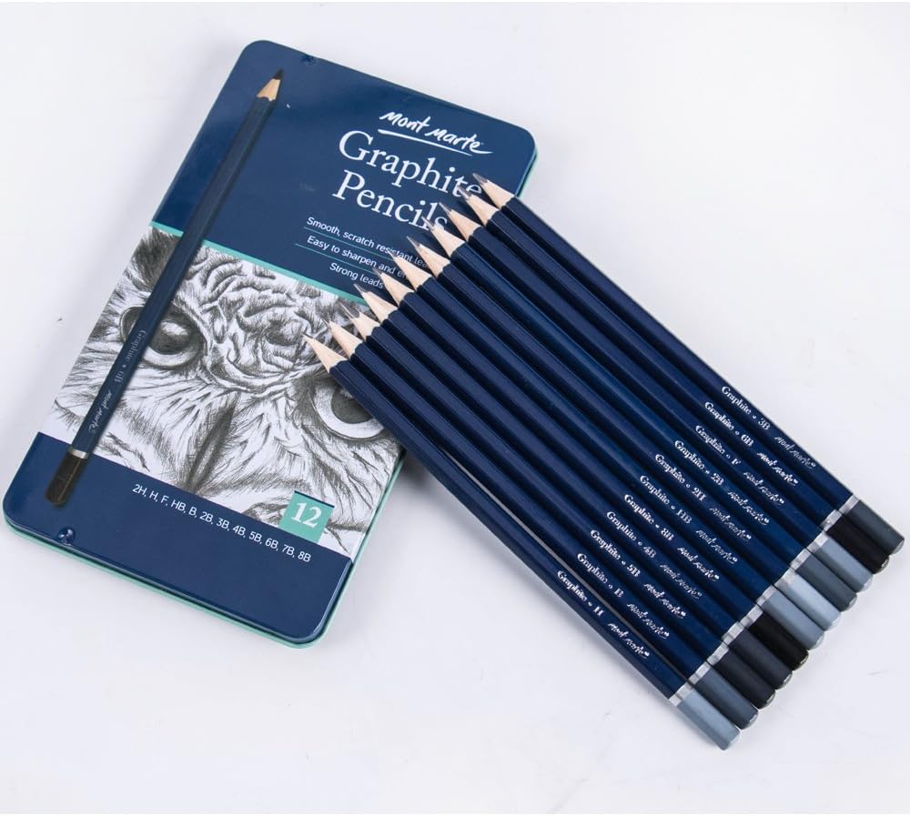 Mont Marte Graphite Pencils 12pce Home & Kitchen
