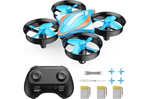 Mini Drones for Kids and Adults, ORVINA OV-18 Small Remote Control Quadcopters with 3 Batteries for Beginners Indoor, 3D/ 360°Flips, Flying Toys for 3 4 5 6 7 8-12 Year Old Boys Girls Gifts (Blue)