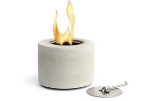 Ang Lifestyle Products Tabletop Fire Pit Rubbing Alcohol Fireplace Fireplace for Indoor and Outdoor Small Mini Smores Maker Mini Fire Pit Concrete Bowl Fire Pit Bowl Gray