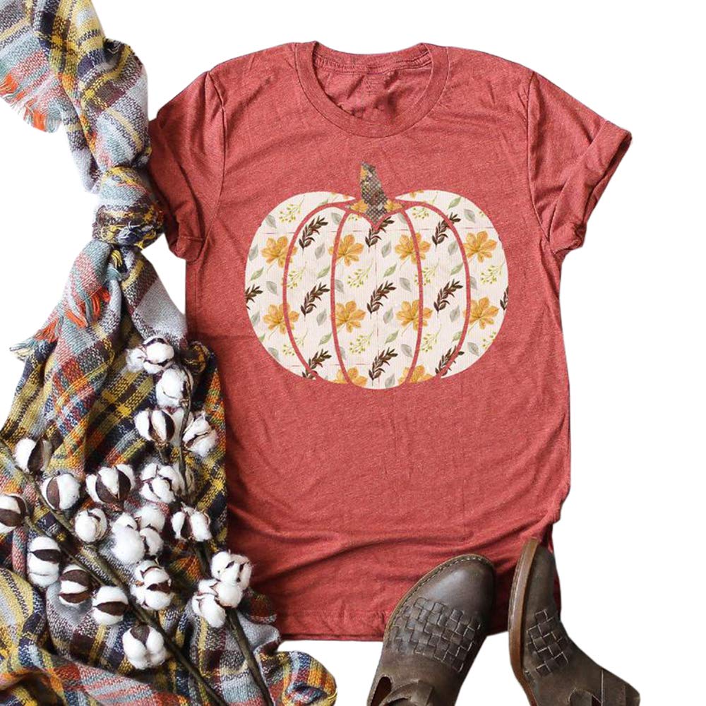 Brubobo Halloween Cute Pumpkin Graphic T Shirts Summer Short Sleeve Tops Tees | Pilihax