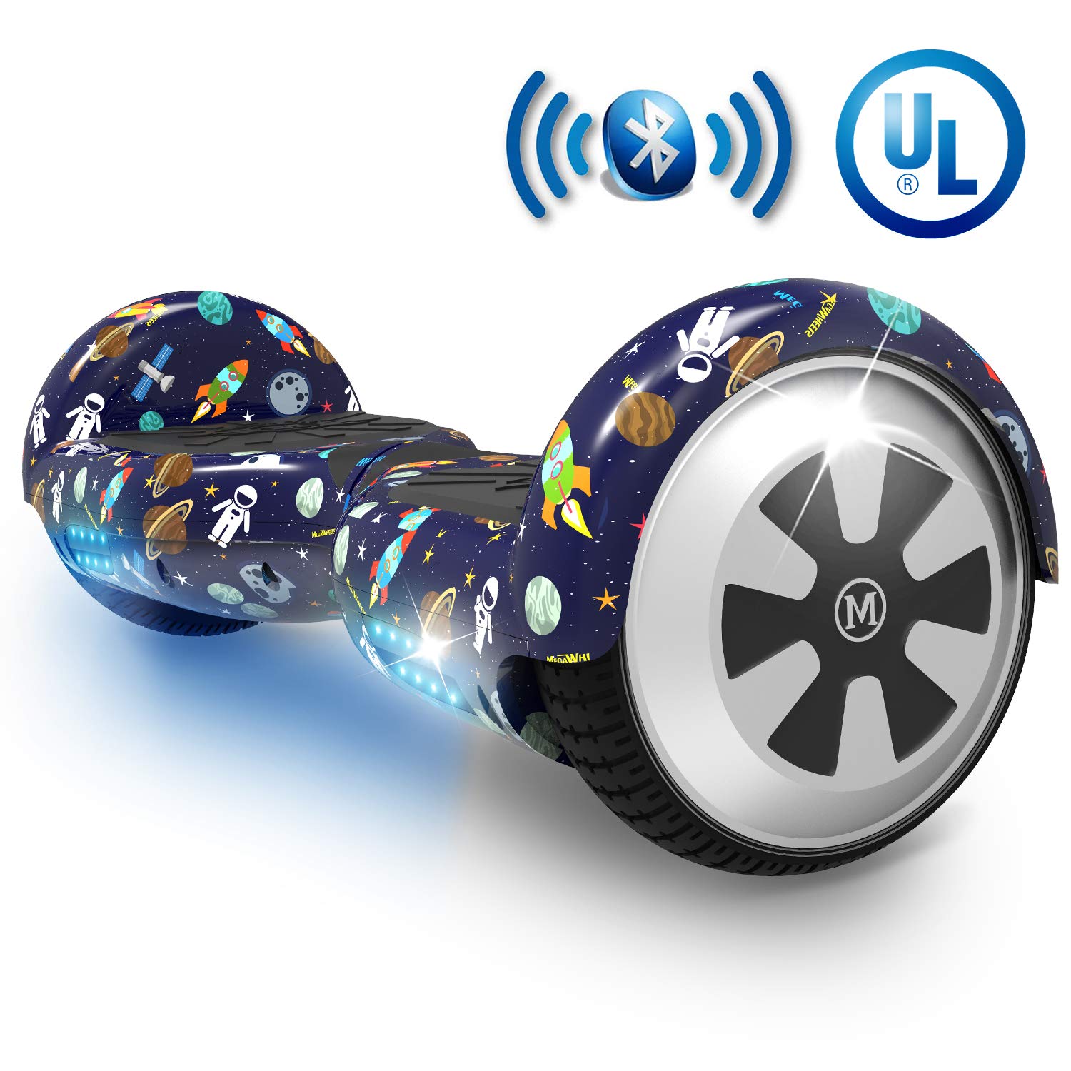 MEGAWHEELS Hoverboard - UL Certified Self Balancing Hover Board with Bluetooth Speaker & LED Light