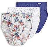 Jockey Women's Underwear Elance French Cut - 3 Pack, Future Dusk/Grape Brush Dot/Floral Wallpaper, 7