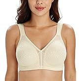 Lemorosy Women's Plus Size Full Coverage Non Padded Wireless Minimizer Bra -Comfort and Double Support