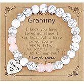 AHAETH Grammy Gifts Necklace for Women from Grandchildren Mothers Day Present Grammy Bracelet