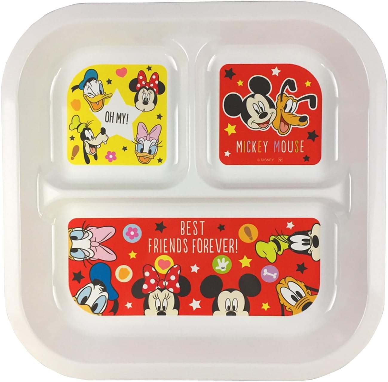 Amazon Co Jp ヤクセル ランチプレート ディズニー 日本製 スクエア ミッキー ミニー S5 ホーム キッチン