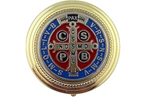 Autom Saint Benedict Cross Eucharistic Host PYX
