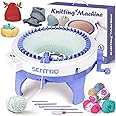 SENTRO Knitting Machine, 48 Needles Smart Knitting Crochet Machine with Row Counter for Adults and Beginners, Knitting Board Rotating Double Loom, Weaving Loom Machine Kit for Christmas New Year Gifts