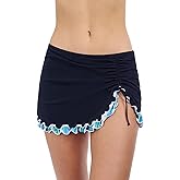 Profile by Gottex Women's Black Solid with Tricolore Side Slit Skirted Bottom with Tummy Control and Full Lining Essential