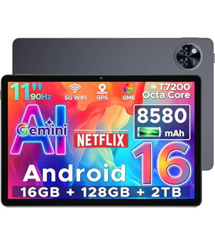 DOOGEE U11 Tablet Android 16, tablet de 11 polegadas com Gemini AI