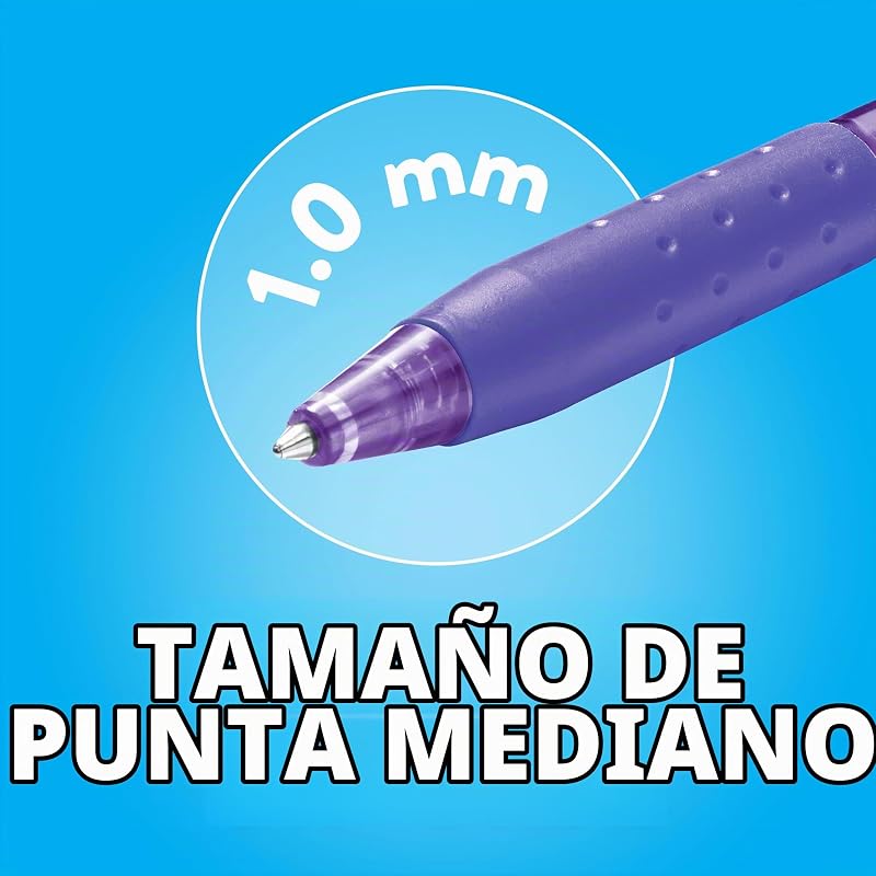 Caneta esferográfica retrátil paper mate inkjoy 300rt | ponta média (1,0mm) | preto | pacote de 12