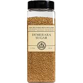 India Tree Demerara Sugar, Unrefined Fair Trade Cane Sugar, 1.75 lb | Large golden crystals that keep their crunch through baking. Pantry size for scones, muffins, coffee and br&ucirc;l&eacute;e.
