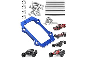 Rcarmumb Steering Servo Mount Set Upgrades Part for Arrma 1/8 Karton Senton Outcast Talion Typhon 6S BLX,1/7 Fireteam Mojave 6S BLX,Aluminium Steering Servo Mount Hop-up,Navy Blue w/ Silver Posts