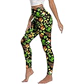 Women's St. Patrick's Day Leggings Shamrock Clover Pattern High Waisted Yoga Pants