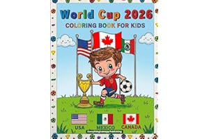 World Cup 2026 Coloring Book for Kids: 32 Fun Soccer Pages with Mazes, Word Search & Activities