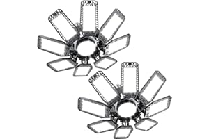 YIBIDAMA LED Garage Light 240W 2 Pack, 24000LM 6500K LED Garage Ceiling Lights with 8 Adjustable Panels Compatible for E26/E27 Garage Light Bulb Socket Applicable for Basement Workshop Warehouse Attic