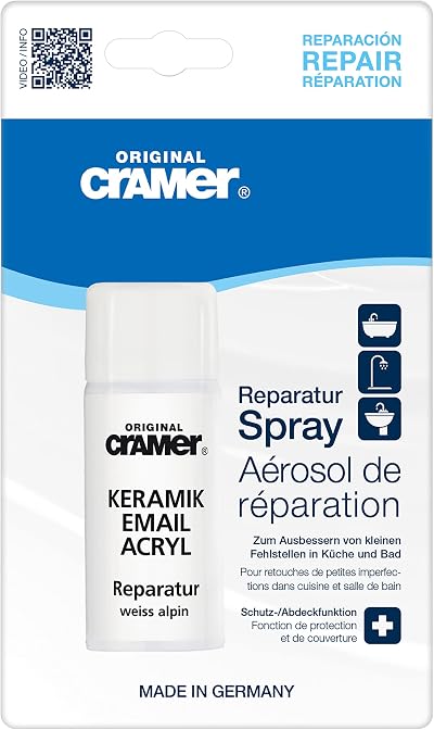 Cramer S205 Repair Spray for Acrylic Enamel Ceramic Fibreglass Resin Stone