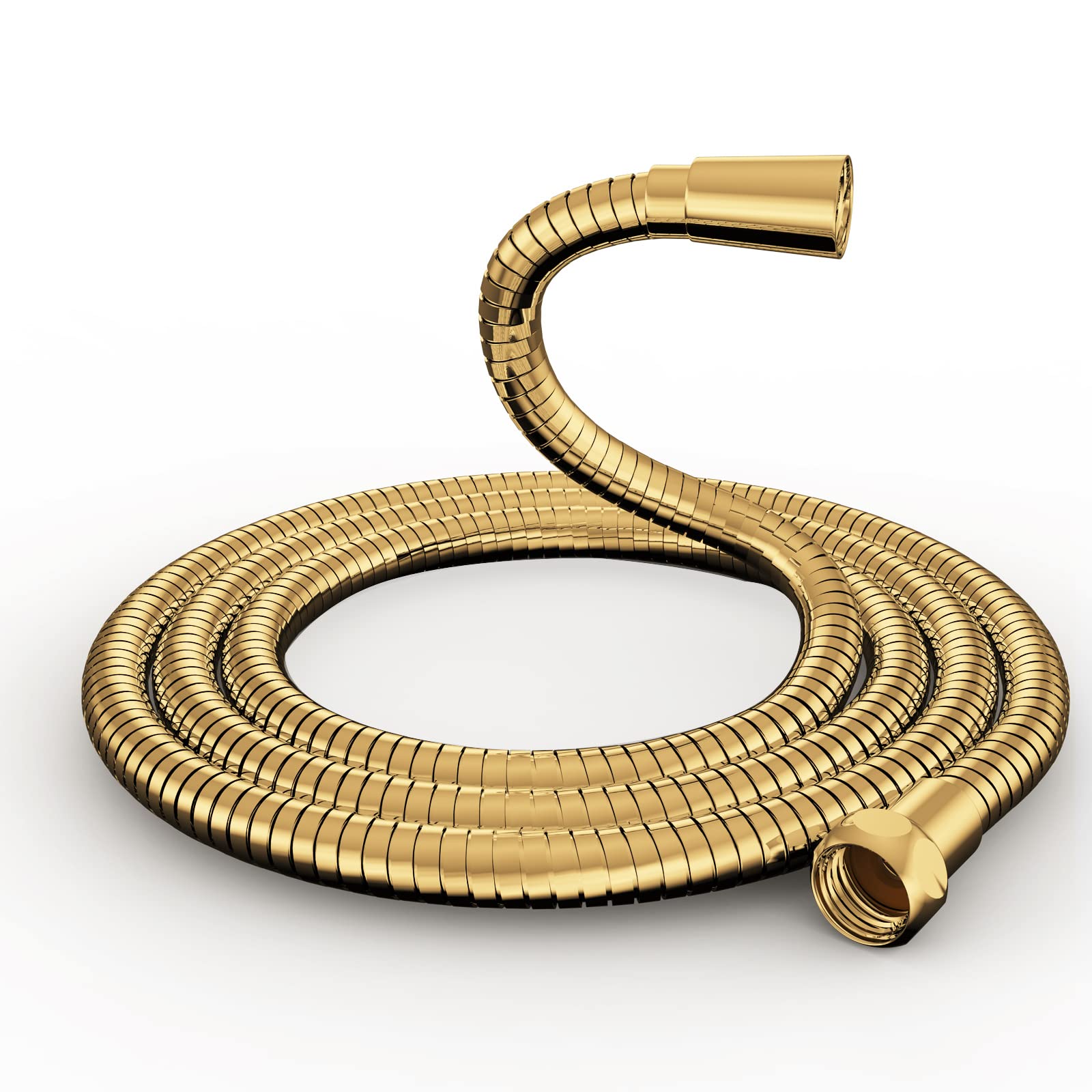 Acefy Shower Hose 2 m Kink Protection Shower Hose 2 m Stainless Steel 304 Chrome-Plated (1.5m Gold)