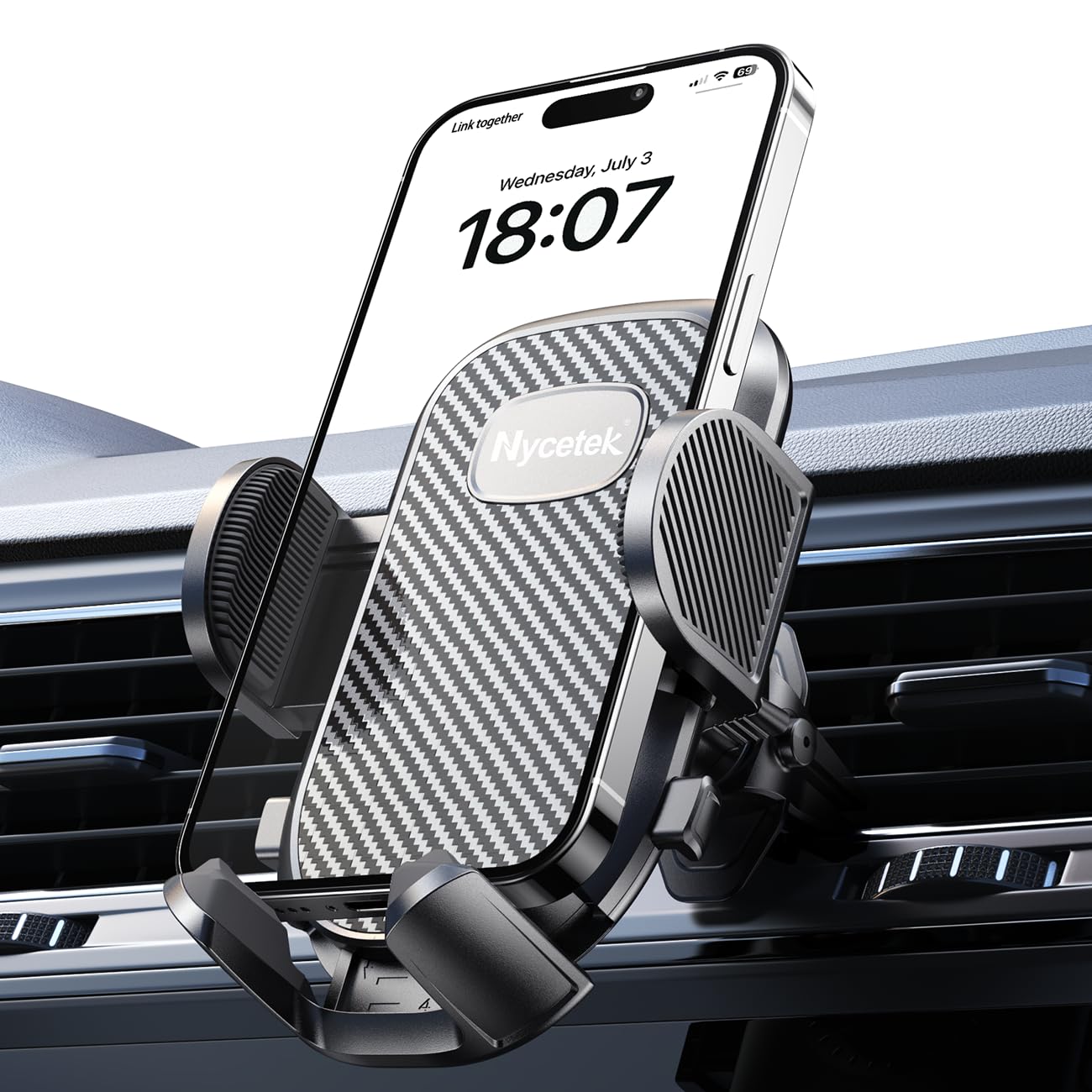 Photo 1 of Nycetek 2025 Upgraded Car Vent Phone Mount [Military-Grade Clip] 360° Rotation, Universal Cellphone Holder Fits for iPhone 16 15 14 13 Pro Max Samsung Galaxy S24 S23 & All