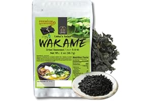 UNHA'S ASIAN SNACK BOX Korean Dried Wakame Seaweed Flakes | 2 oz | 100% Natural Sea Vegetable for Miso Soup, Salads, Cooking | Product of Korea