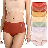 Tuvuye Women's Cotton Underwear High Waiste Full Coverage Ladies panties Breathable Briefs Underpants Regular & Plus Size