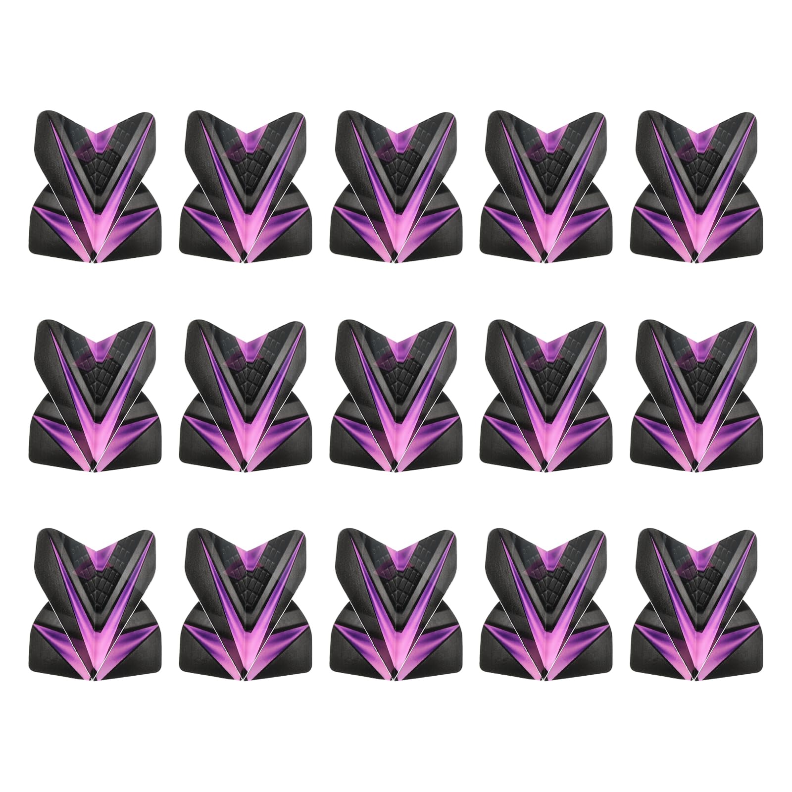 PATIKIL Extra Thick Standard Dart Flights, 30 Pack Durable Flights for Enhanced Performance, V-Element Pattern, Light Purple