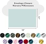 NTBAY 2 Pack 500 Thread Count Egyptian Cotton Toddler Pillowcases 40x60 White view 4
