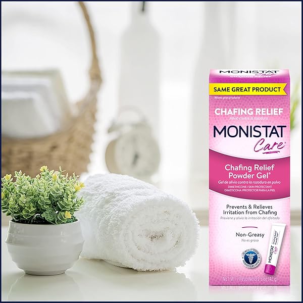 MONISTAT CHAFING RELIEF POWDER GEL, ANTI-CHAFE PROTECTION, FRAGRANCE FREE CHAFING GEL, 1.5 OZ, 1 PACK