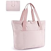 BAGSMART Tote Bag for Women, Foldable Tote Bag With Zipper Travel Large Shoulder Bag Handbag for Work