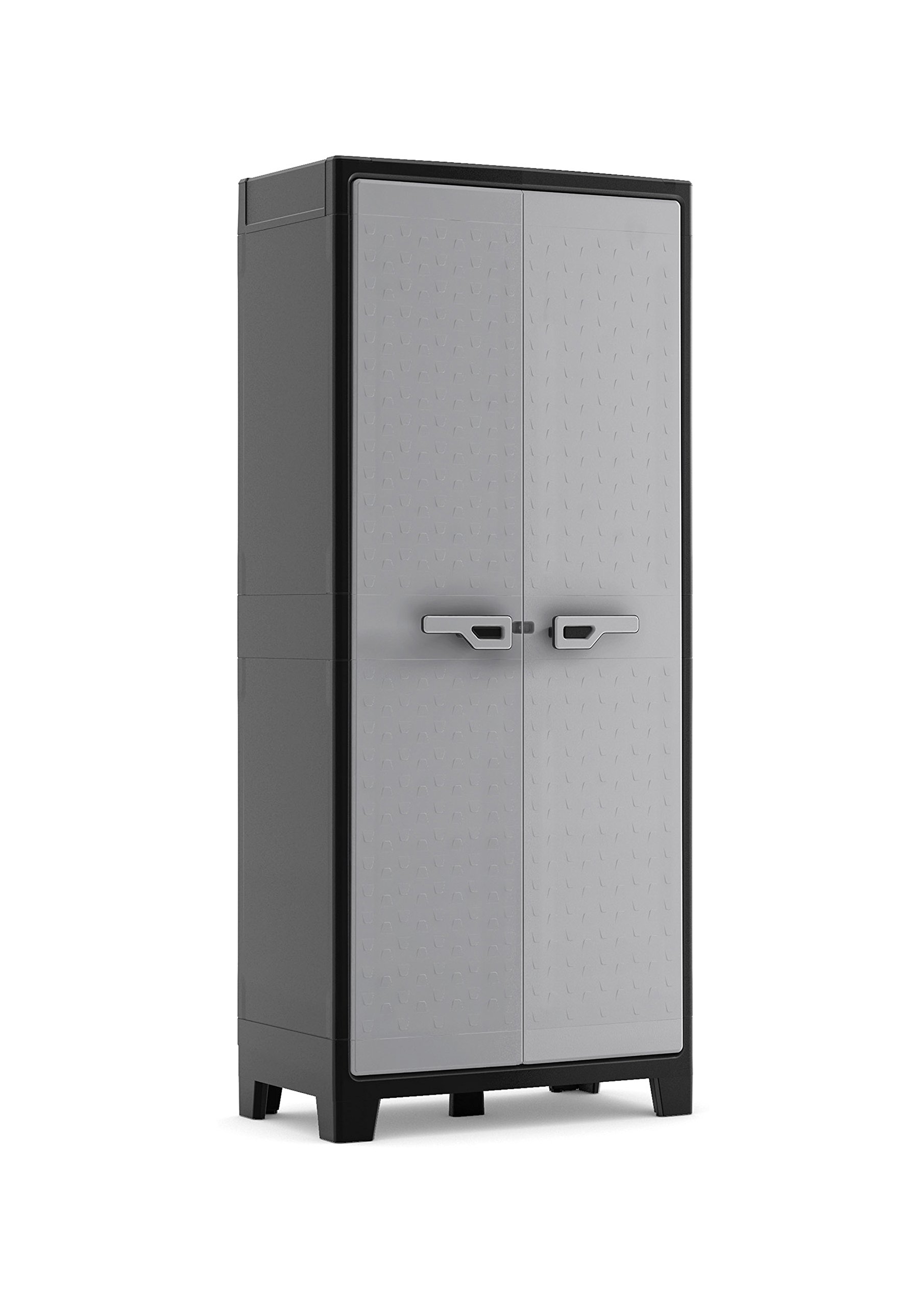 Keter Titan High Indoor Garage Utility Multi purpose Cabinet - Black-Grey