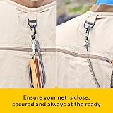SF Magnetic Net Release Holder Aluminum Alloy Hook Coiled Lanyard Silver view 5