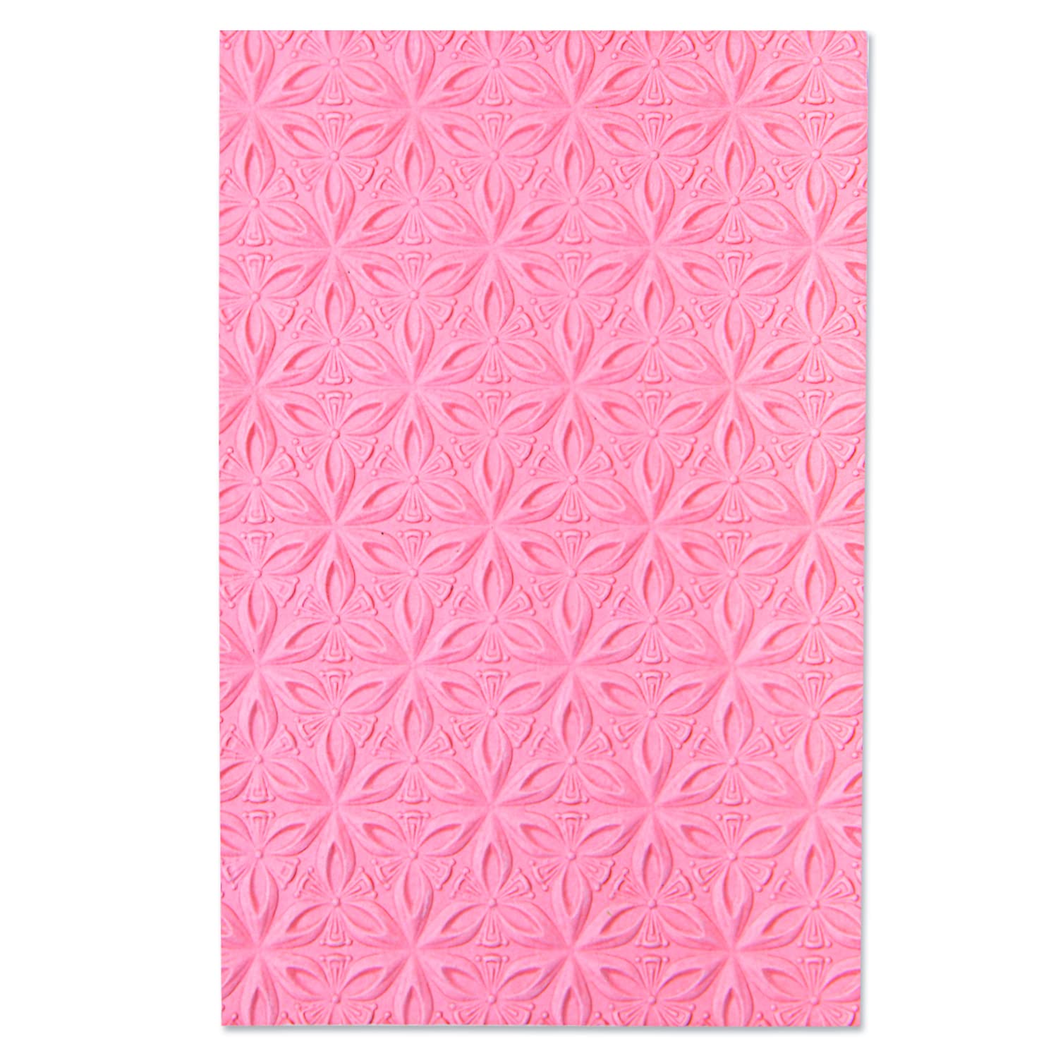 Sizzix 3-D Textured Impressions Embossing Folder Geometric Flowers, 665005, One Size