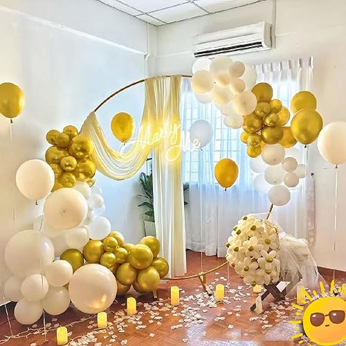 7ft Round Backdrop Stand,Iron Circle Wedding Arch,Flower Ring Arch