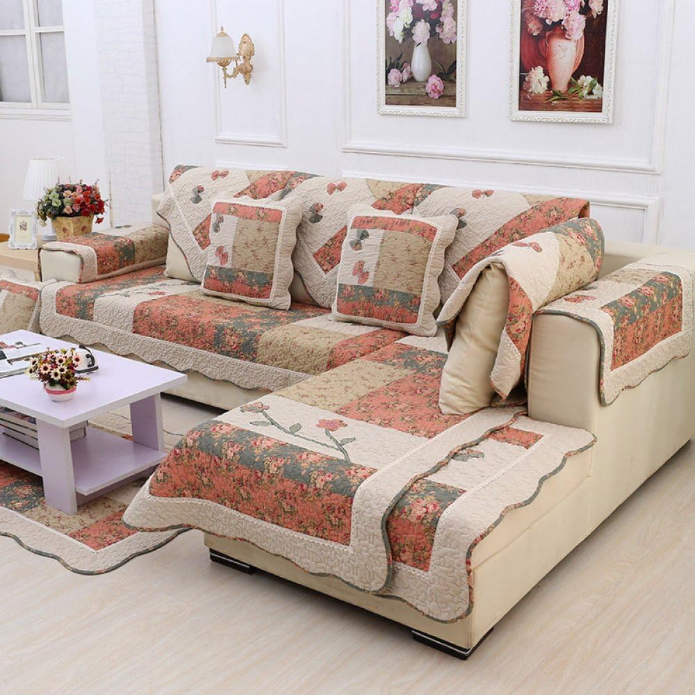 Sofa Covers Cotton Sofa Cover Quilted Sofa Cushion For Living Room Soft Non-slip Shaped Custom Slipcover Modern Corner Sofa Covers,45 * 45cmhugpillowcase(withoutcore)