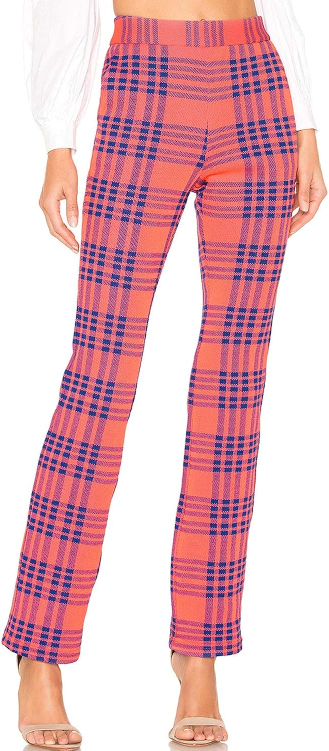pink plaid dress pants