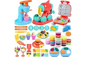 3 in 1 Color Dough Kitchen Creations Set Ice Cream Noodle Hamburger Maker Machine Art Crafts Food Modeling Play Toys Deluxe T