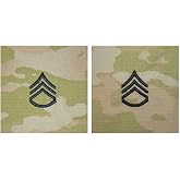 Army Embroidered OCP Sew on Rank Insignia: Staff Sergeant