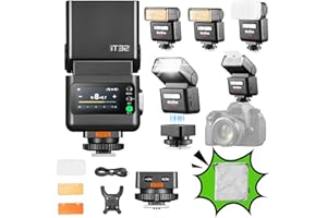 GODOX iT32 TTL Camera Flash with X5S Wireless Trigger for Sony,Magnetic Hotshoe & Trigger 2-in-1, Compatible with Sony ZV-E10